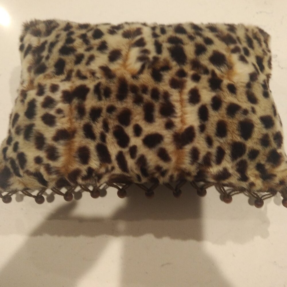 Oomph Faux Animal Print Accent Throw Pillow With Beading